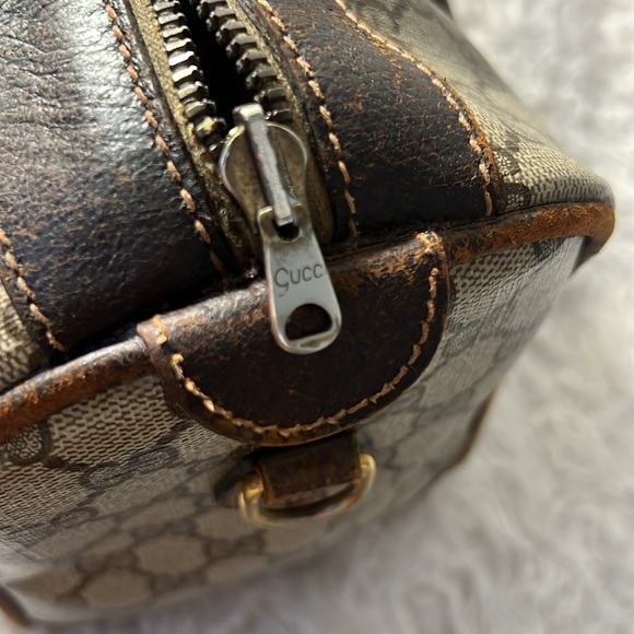 Vintage Gucci Ophidia Boston Leather Bag with Brown Leather Trim - Picture 11 of 12